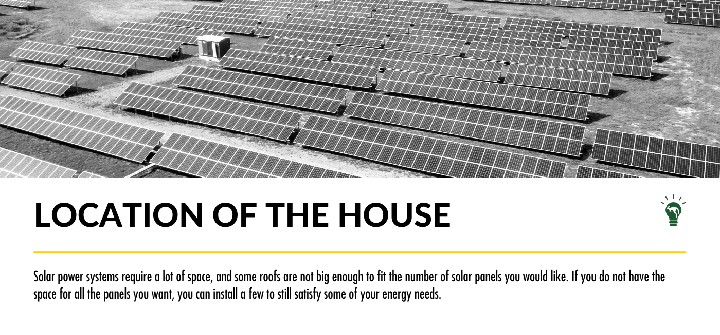 solar panels need large space of area to install