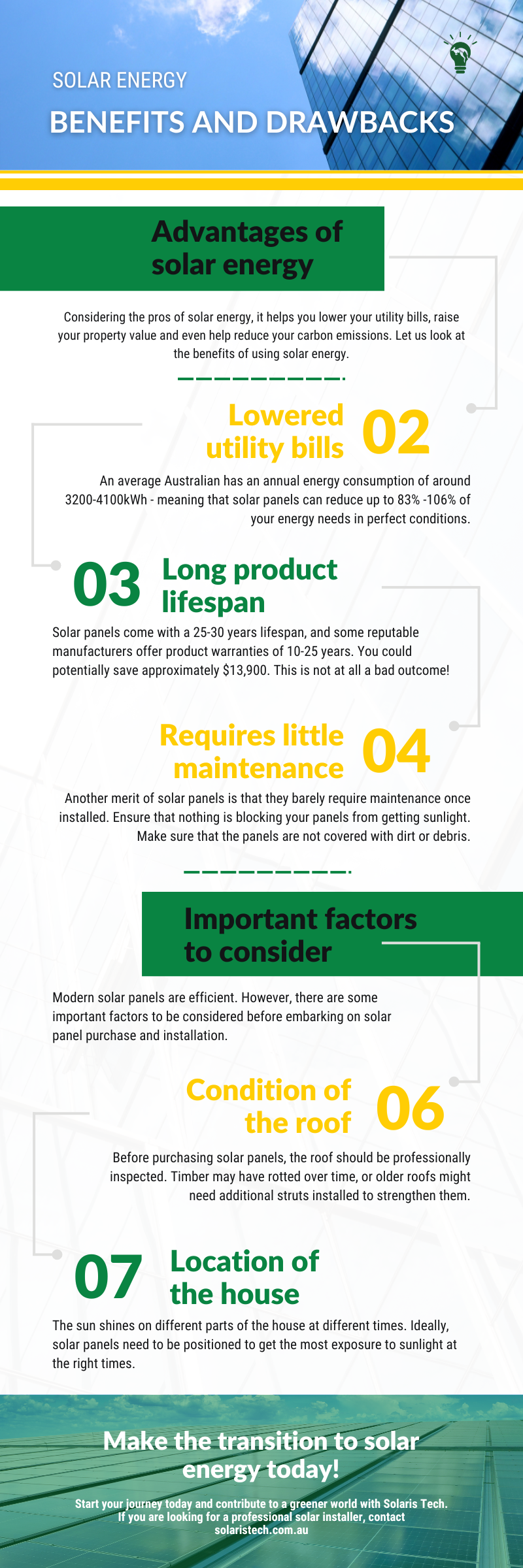 solar energy pros and cons infographic