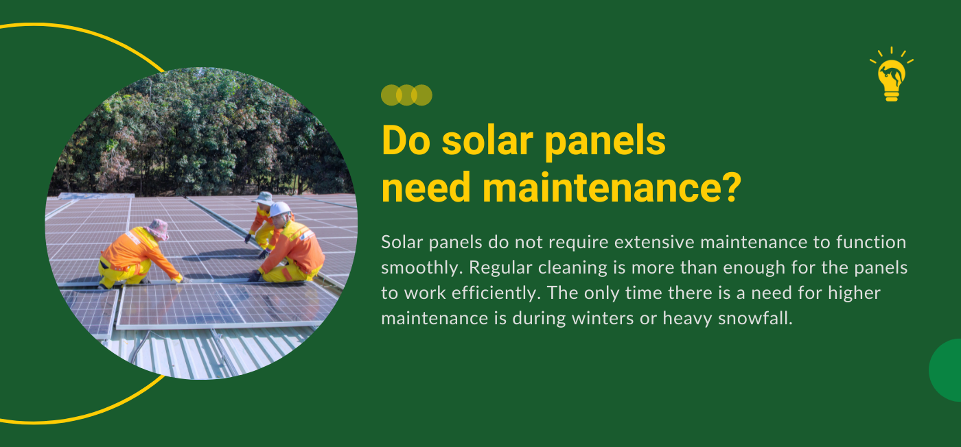do solar panel require maintenance