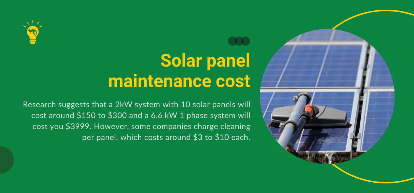 solar panel maintenance cost in australia