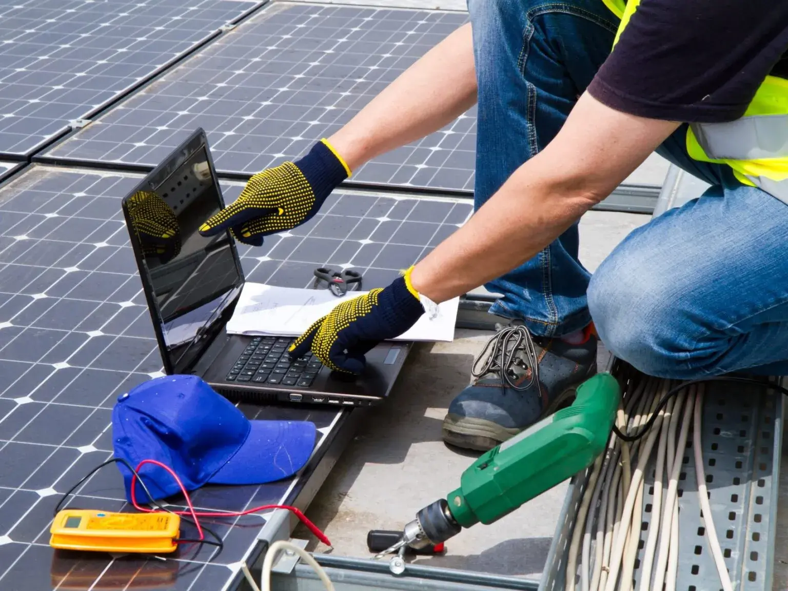 Solar Panel After-Before Cleaning Image